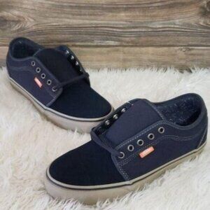 New Vans Chukka Low Mens Navy Blue Skateboarding Shoes Size 7 Skater Grunge